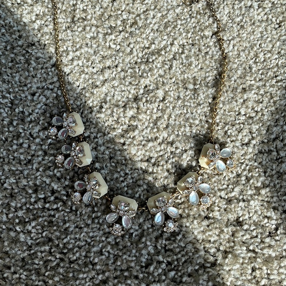 Jcrew cream bauble necklace